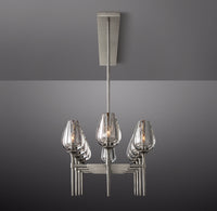 WOMO Torchiere Crystal Linear Chandelier - Tulip