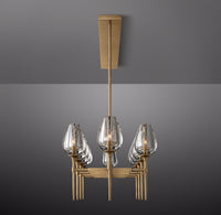 WOMO Torchiere Crystal Linear Chandelier - Tulip