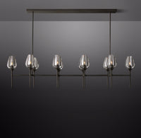 WOMO Torchiere Crystal Linear Chandelier - Tulip