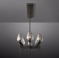 WOMO Torchiere Crystal Linear Chandelier - Tulip
