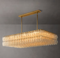 WOMO Clear Murano Glass Rectangular Chandelier - Chiara