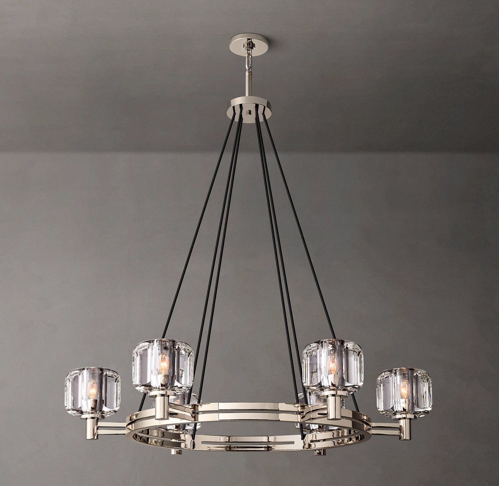 WOMO Crystal Round Candle Chandelier - Demaret