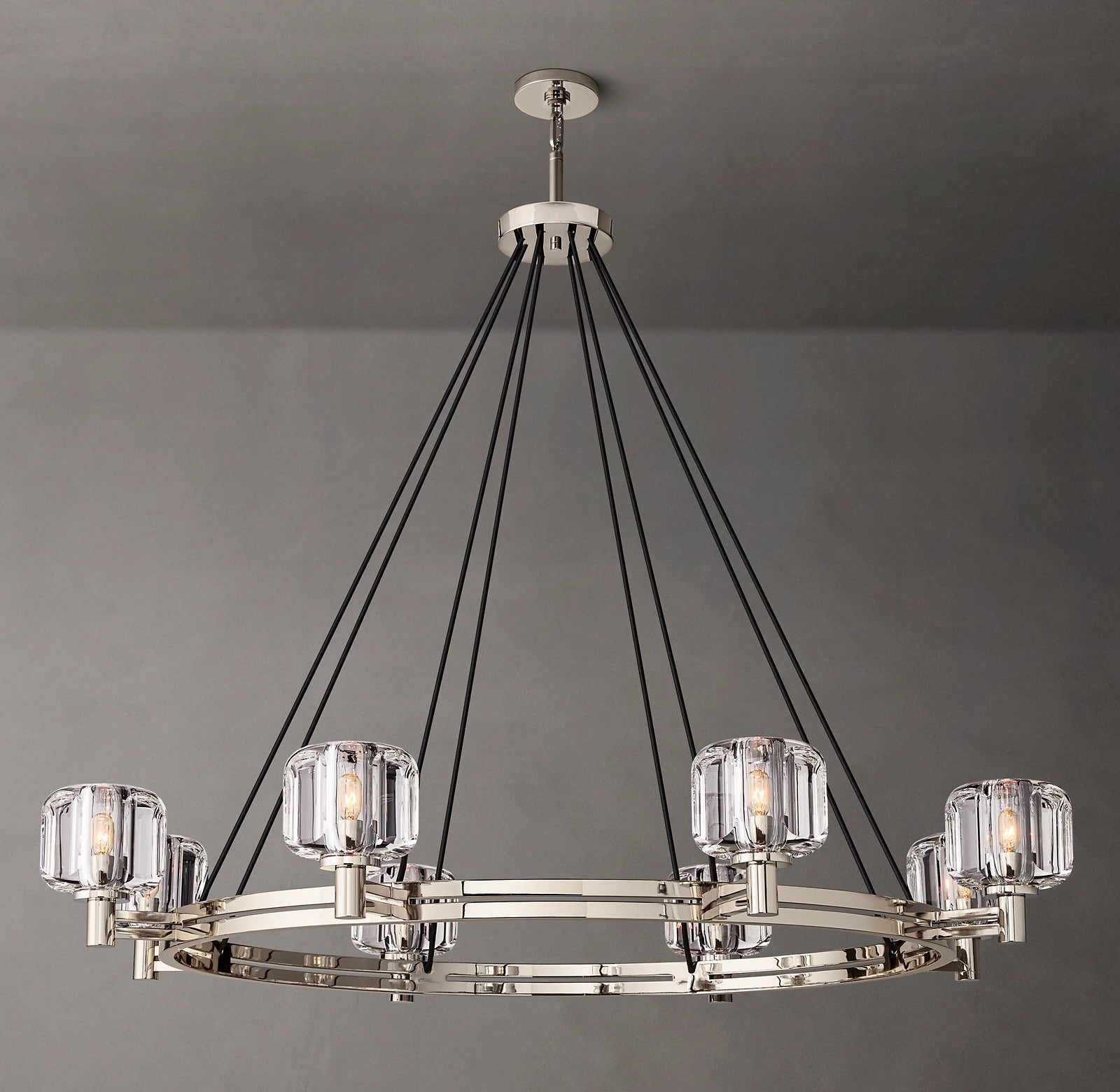 WOMO Crystal Round Candle Chandelier - Demaret