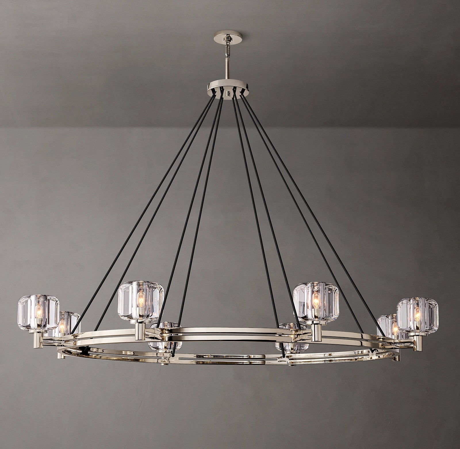 WOMO Crystal Round Candle Chandelier - Demaret