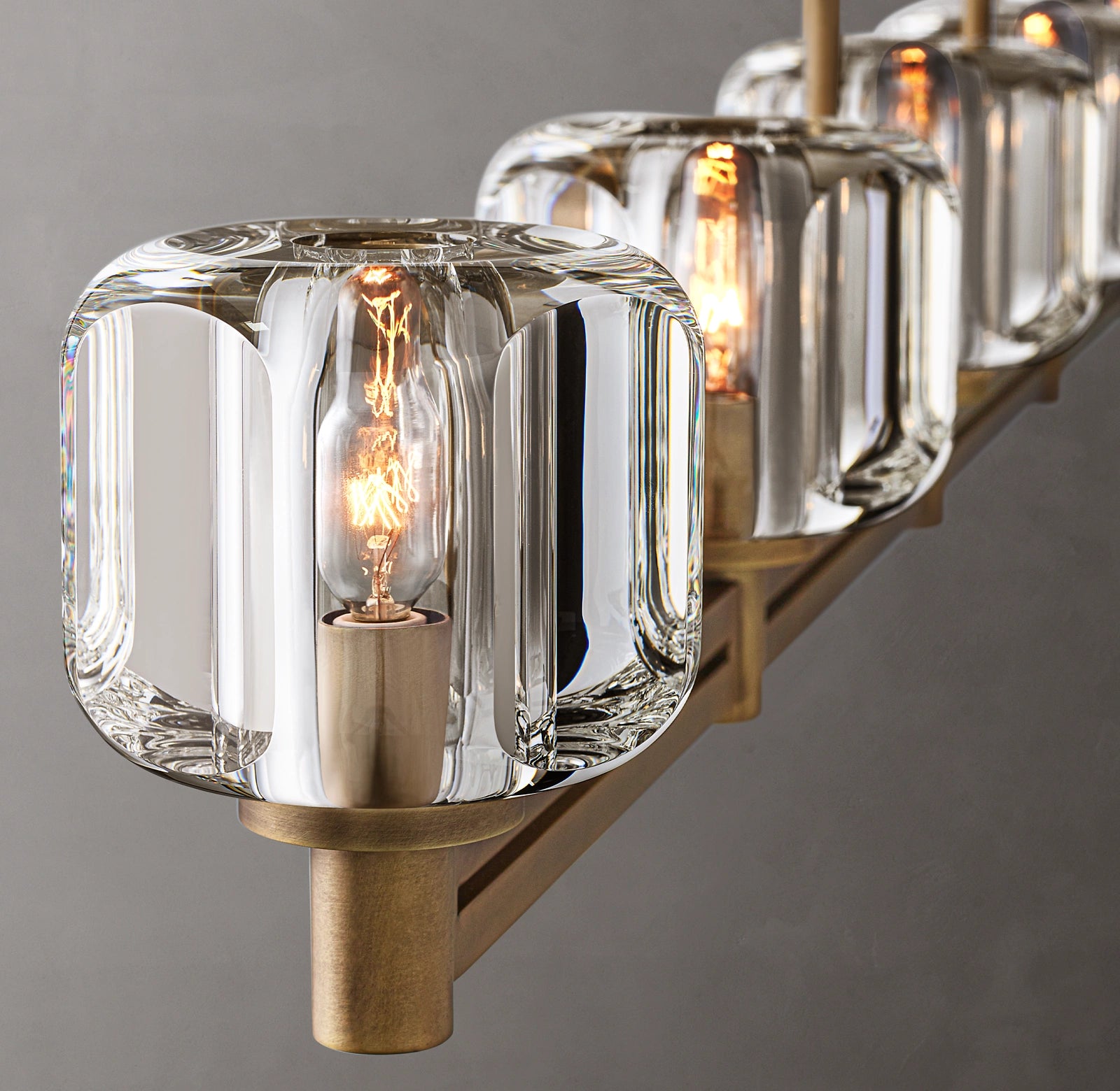 WOMO Crystal Linear Candle Chandelier - Demaret