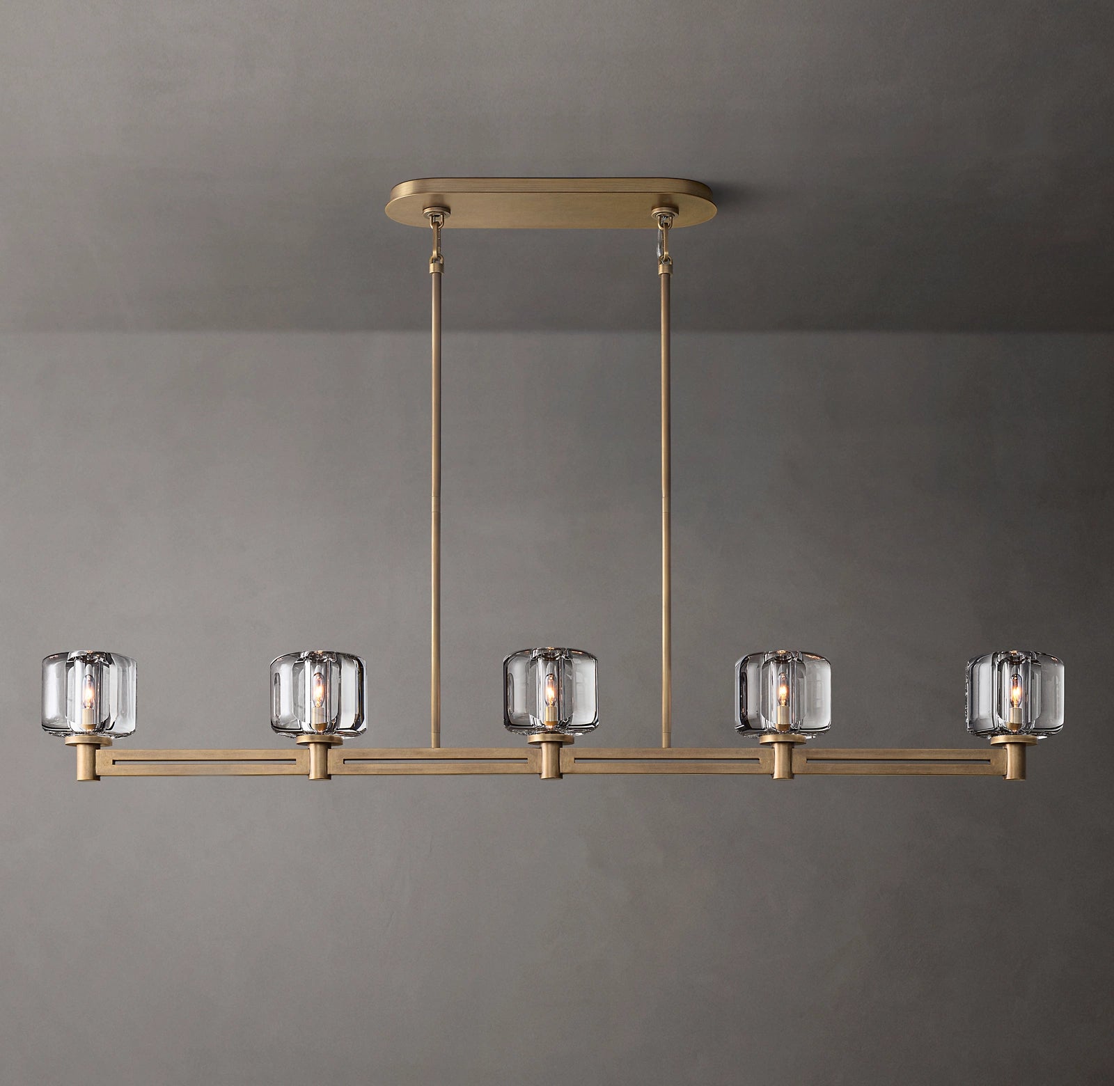 WOMO Crystal Linear Candle Chandelier - Demaret