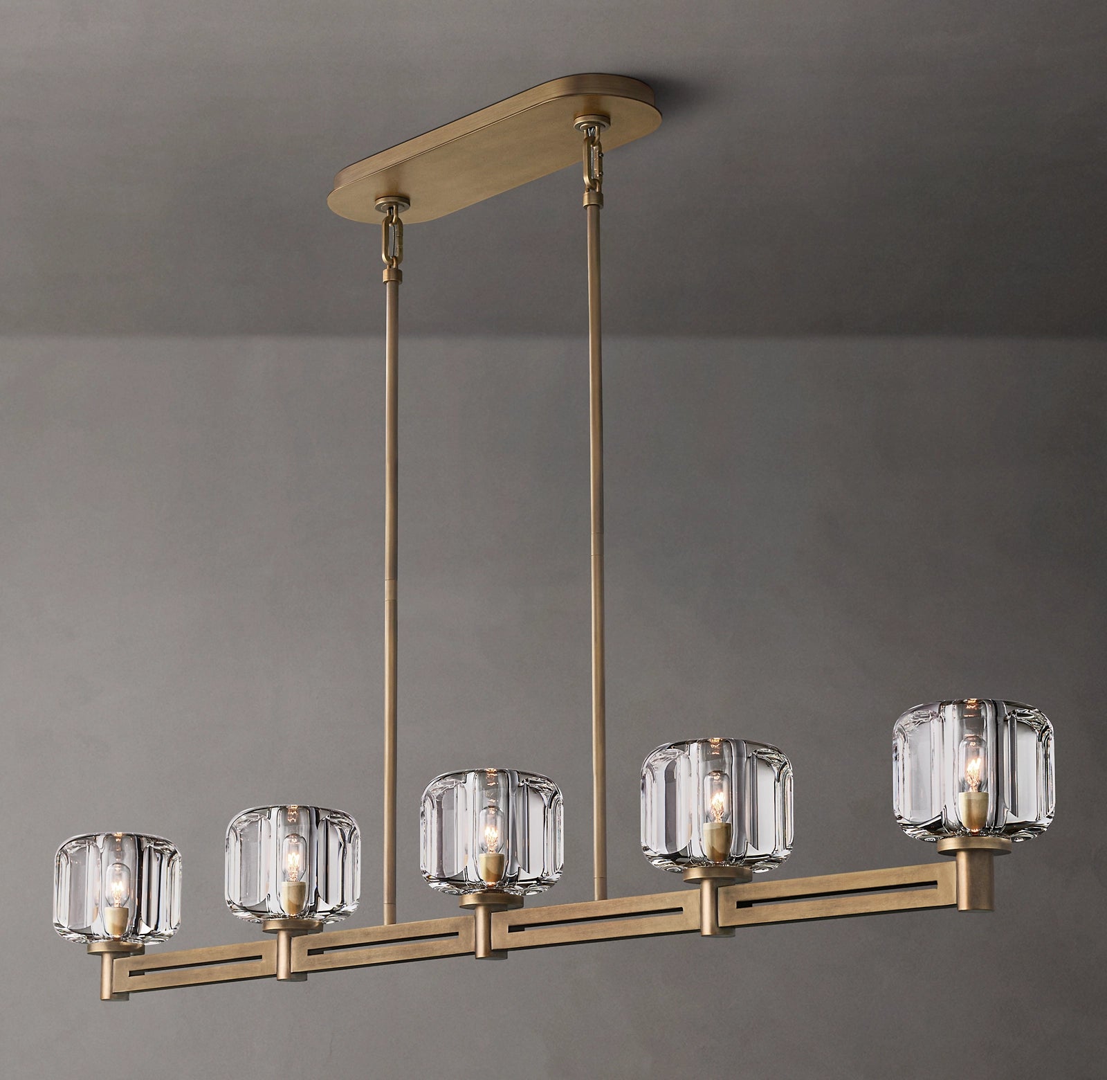 WOMO Crystal Linear Candle Chandelier - Demaret