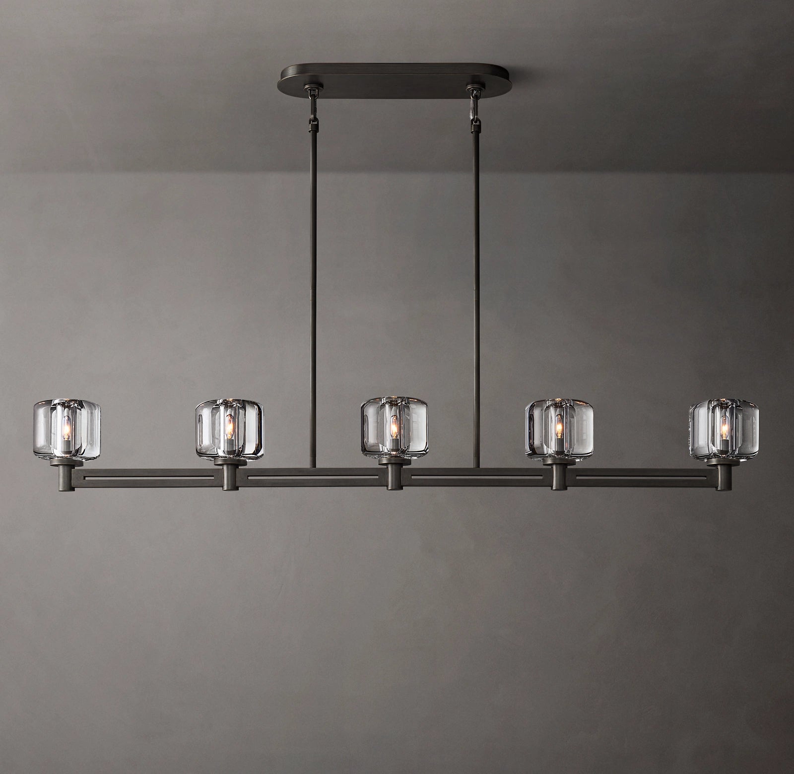 WOMO Crystal Linear Candle Chandelier - Demaret