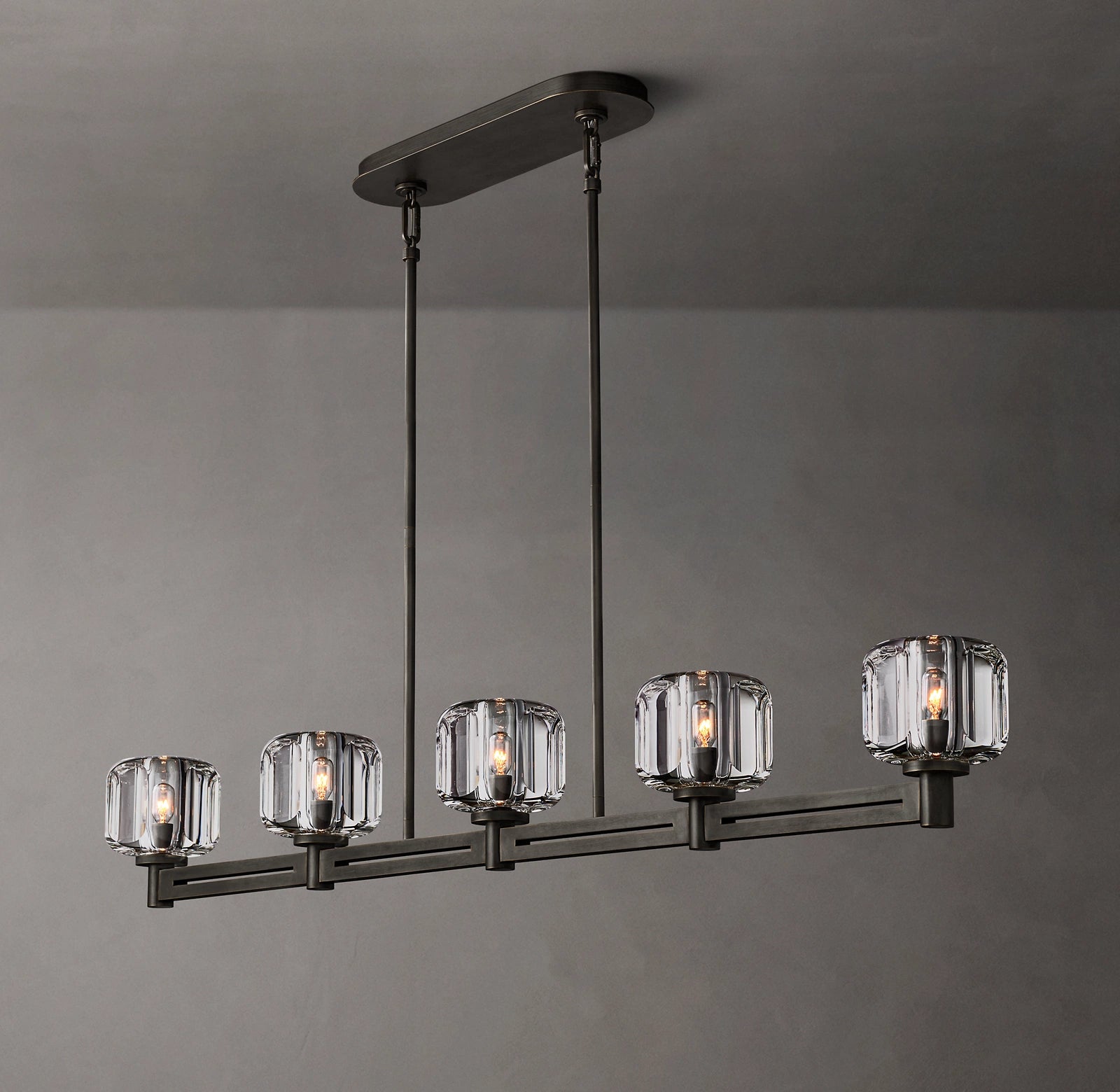 WOMO Crystal Linear Candle Chandelier - Demaret