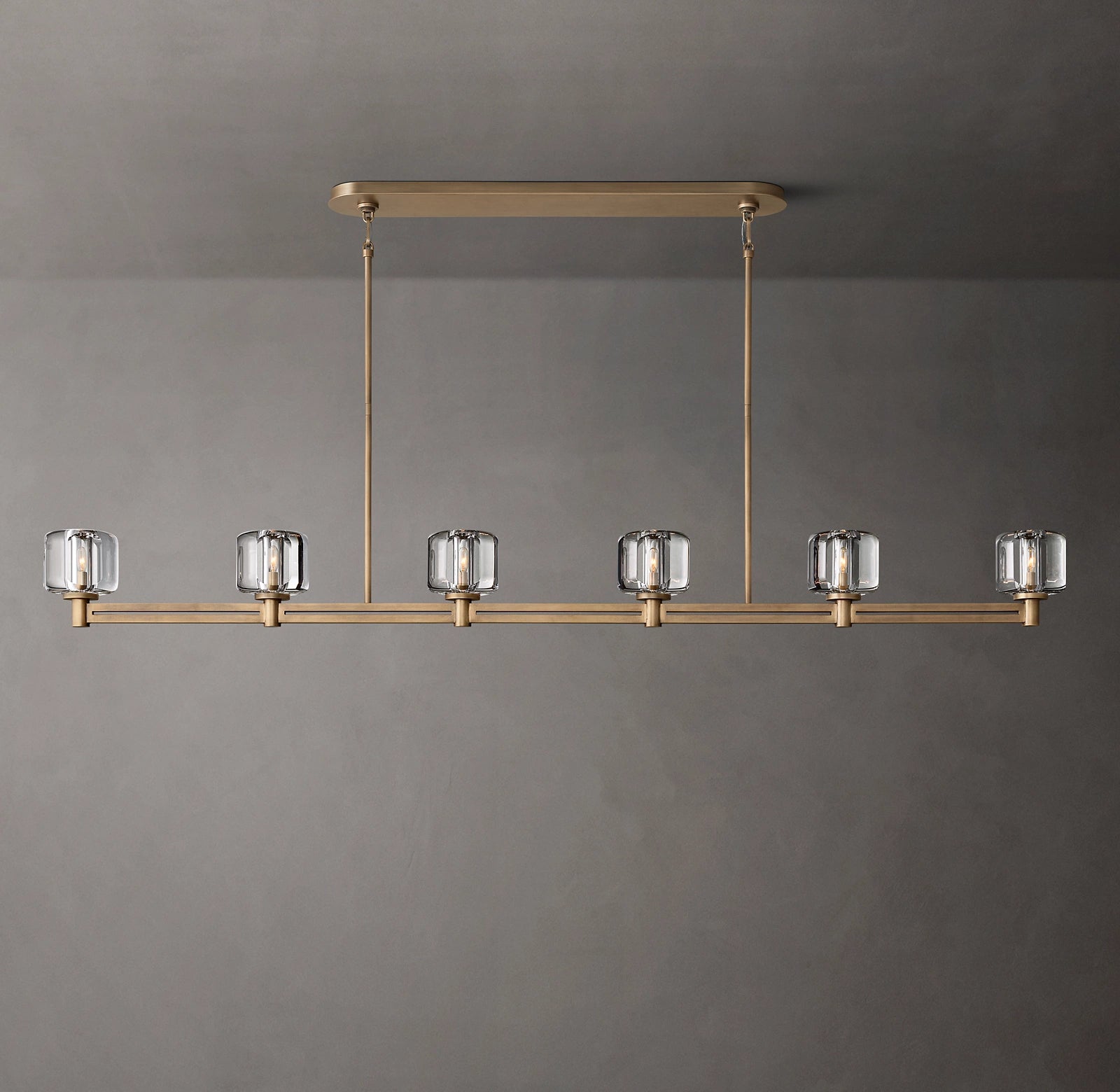 WOMO Crystal Linear Candle Chandelier - Demaret