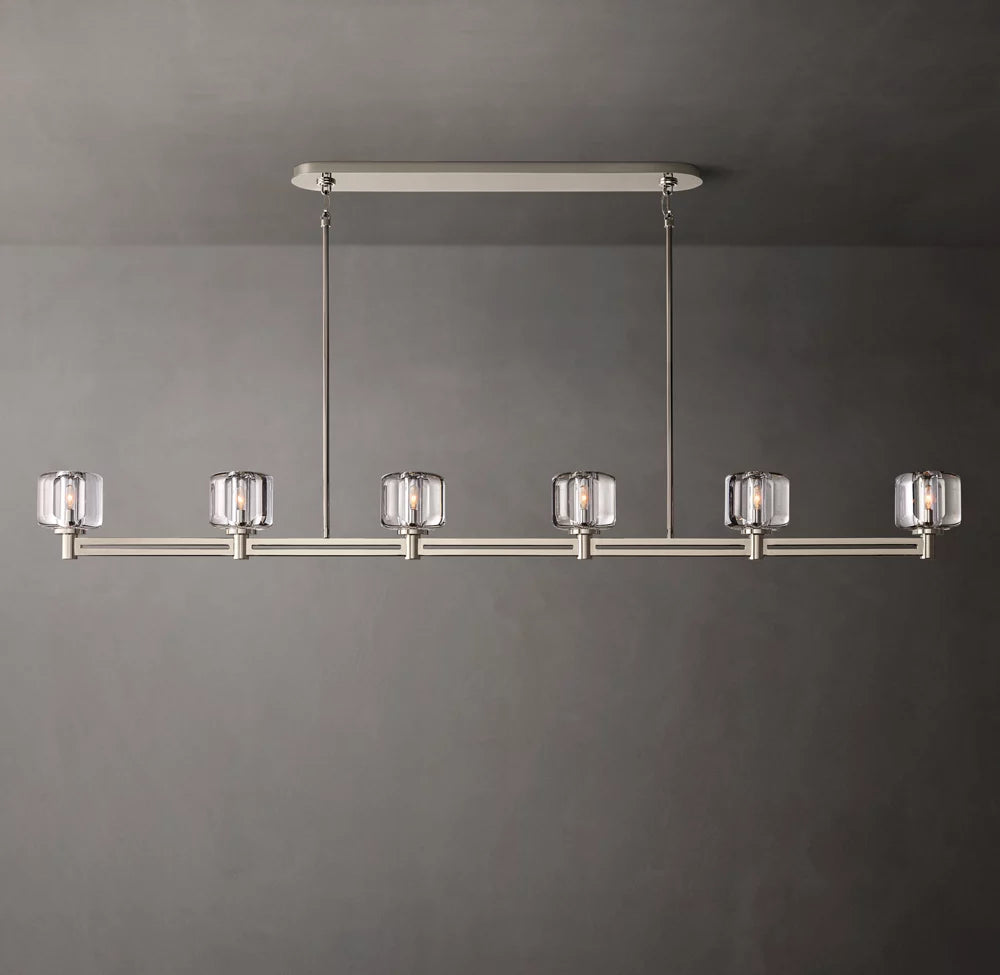 WOMO Crystal Linear Candle Chandelier - Demaret