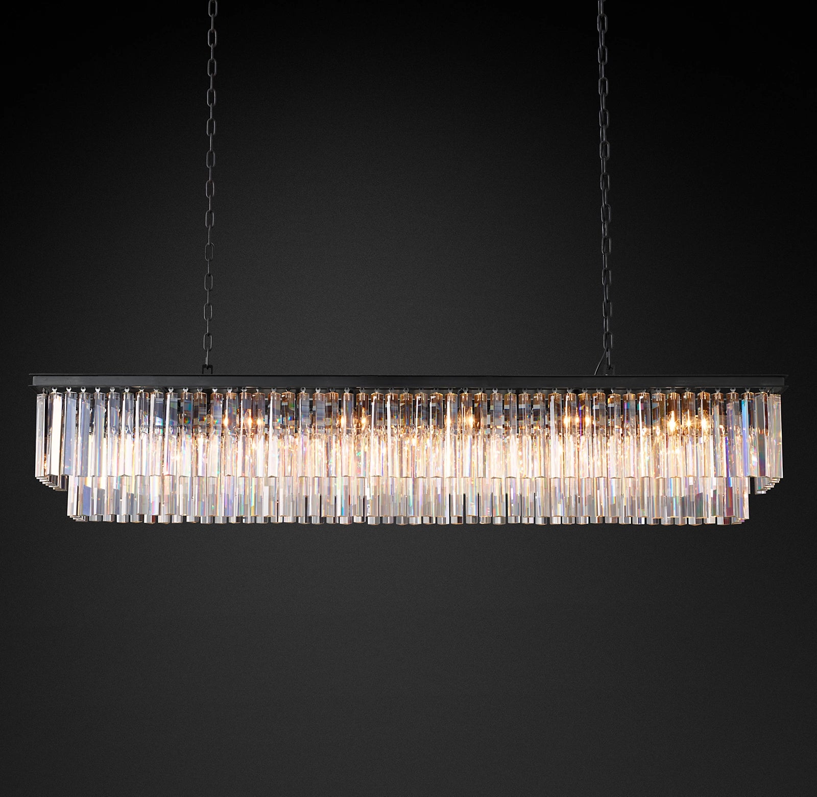 WOMO Crystal Prism Rectangular Chandelier - Odeon