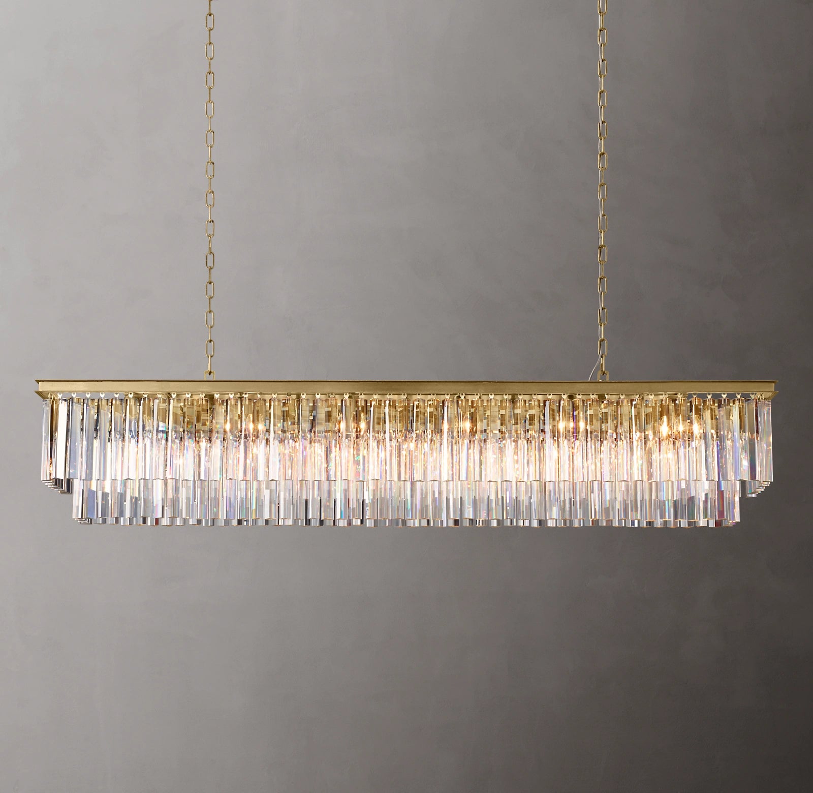 WOMO Crystal Prism Rectangular Chandelier - Odeon