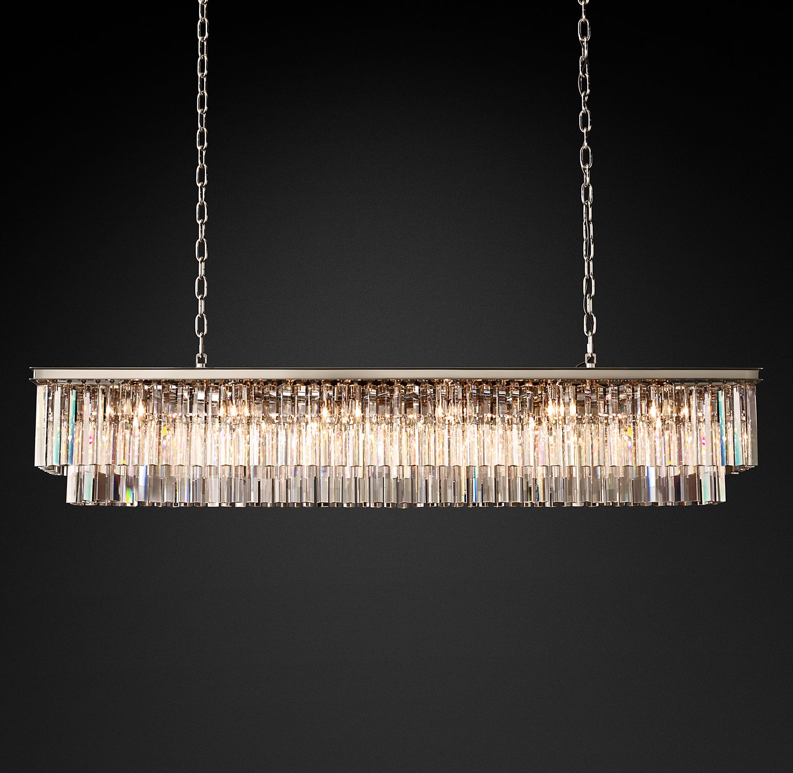 WOMO Crystal Prism Rectangular Chandelier - Odeon