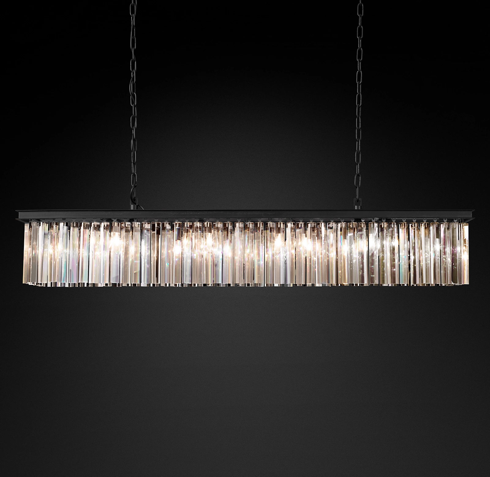 WOMO Crystal Prism Rectangular Chandelier - Rhys