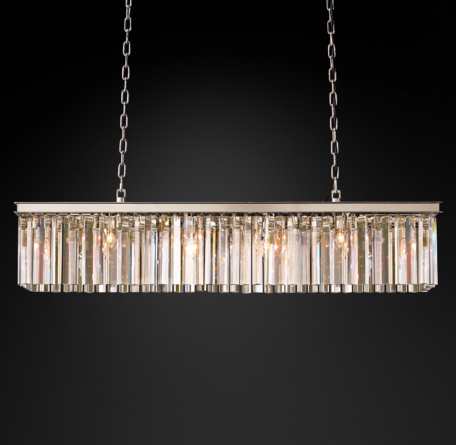 WOMO Crystal Prism Rectangular Chandelier - Rhys