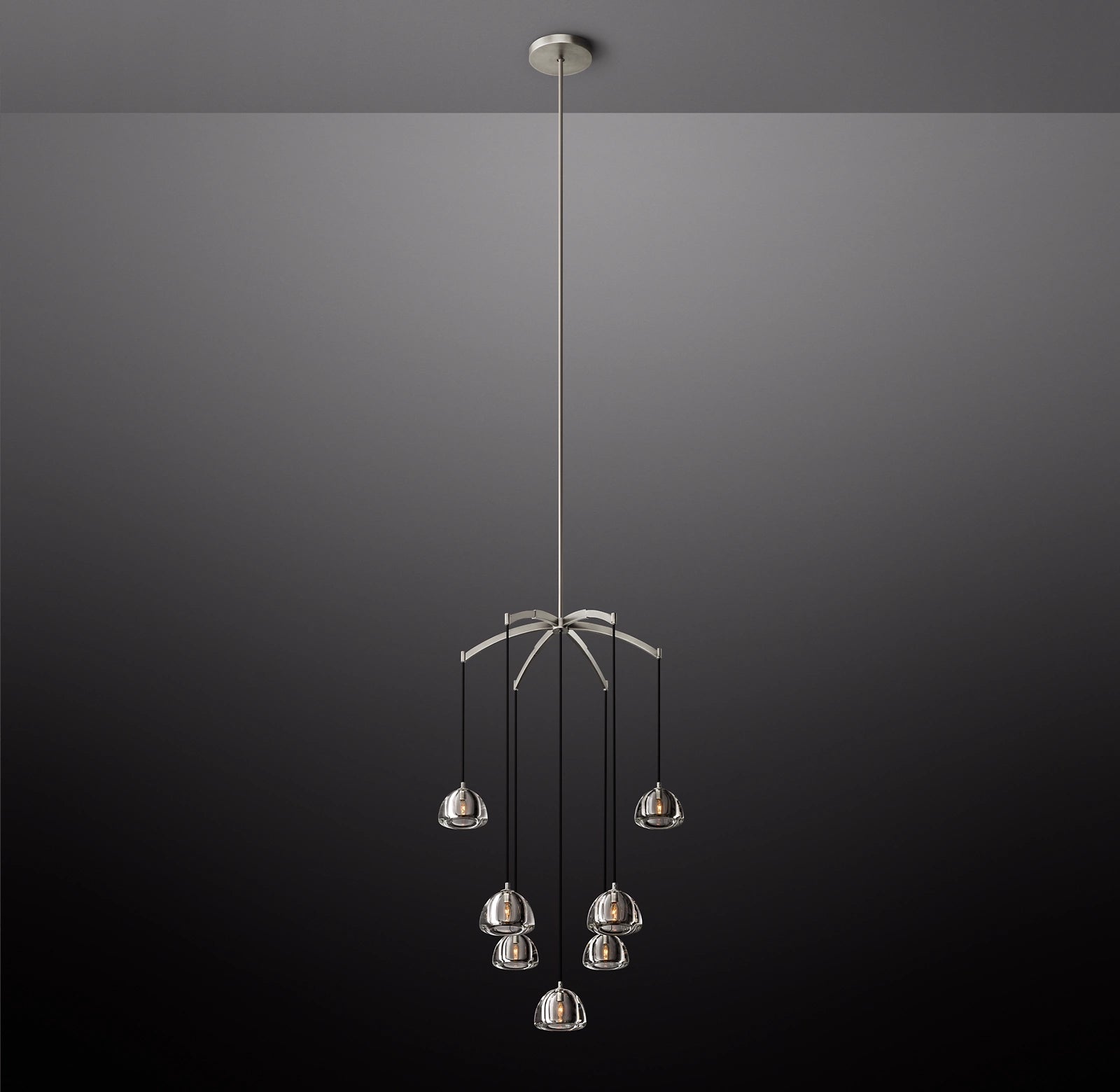 WOMO Crystal Cluster Chandelier - Hemisphere