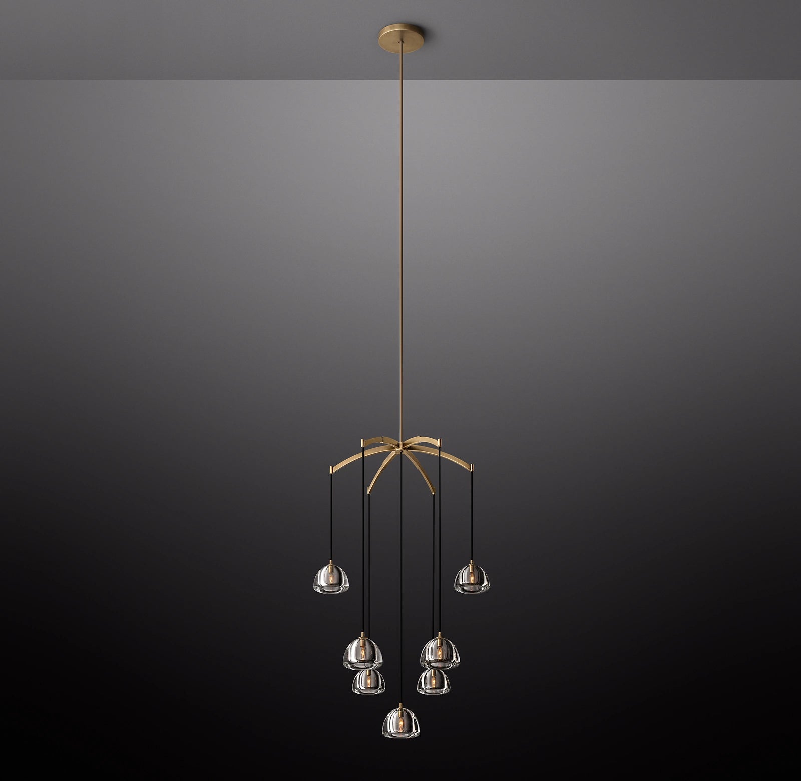 WOMO Crystal Cluster Chandelier - Hemisphere