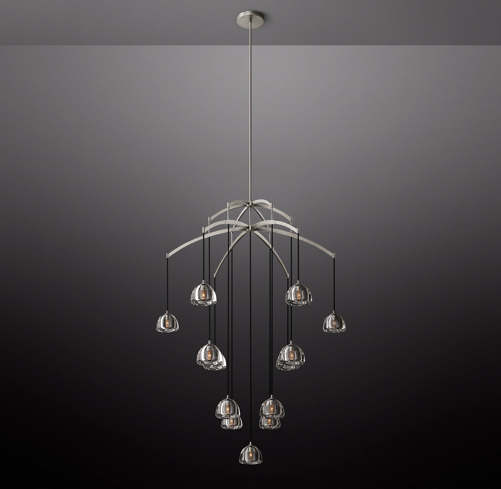 WOMO Crystal Cluster Chandelier - Hemisphere