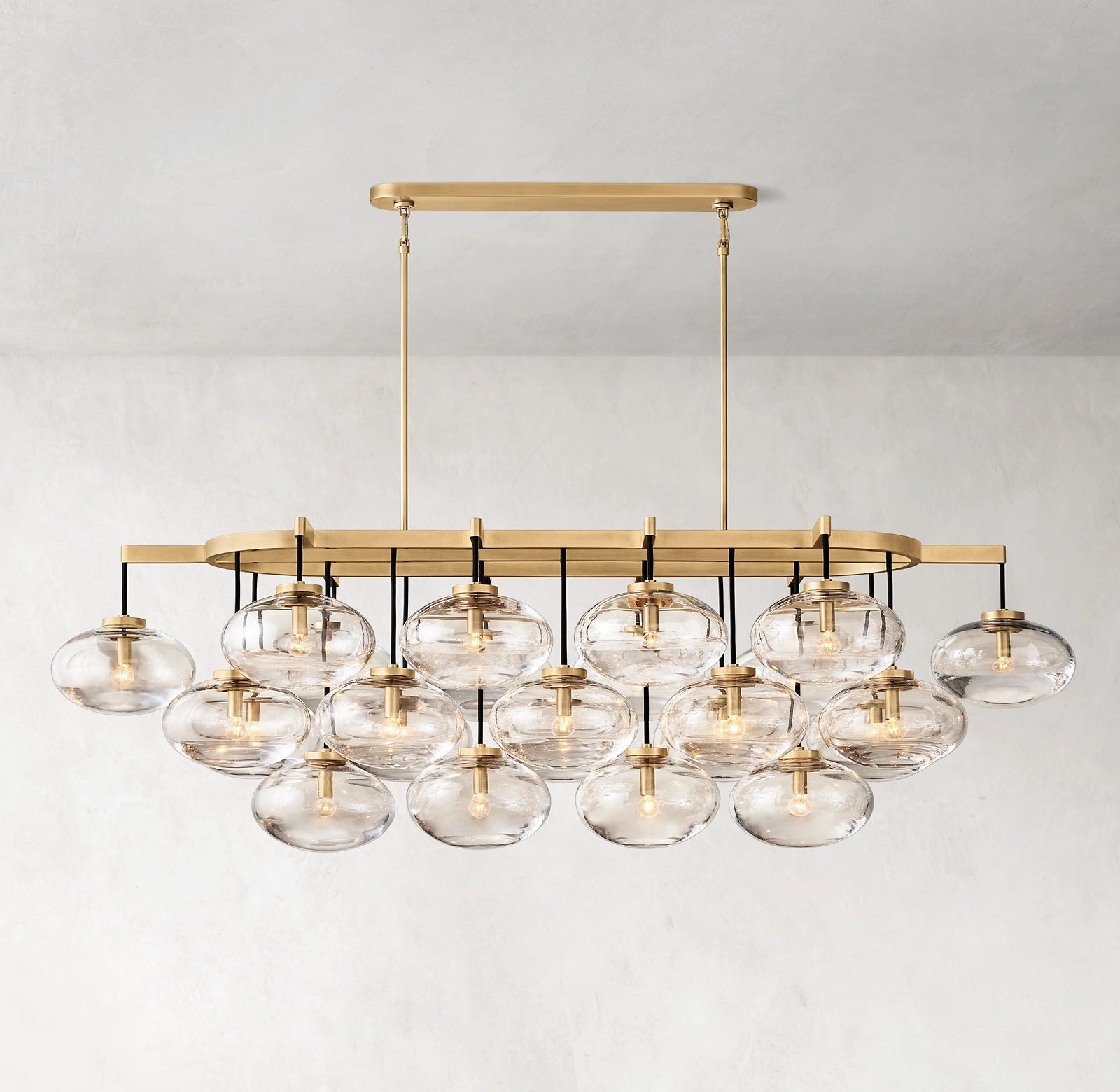 WOMO 72 inch Glass Bubble Oval Chandelier - Cabrette