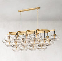 WOMO 72 inch Glass Bubble Oval Chandelier - Cabrette