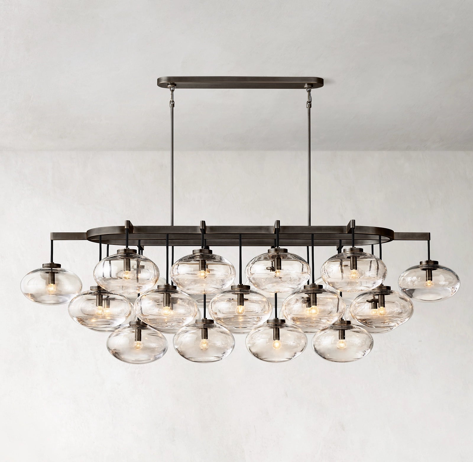 WOMO 72 inch Glass Bubble Oval Chandelier - Cabrette