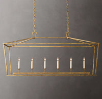 WOMO Candelabra Rectangular Lantern Chandelier – Openwork
