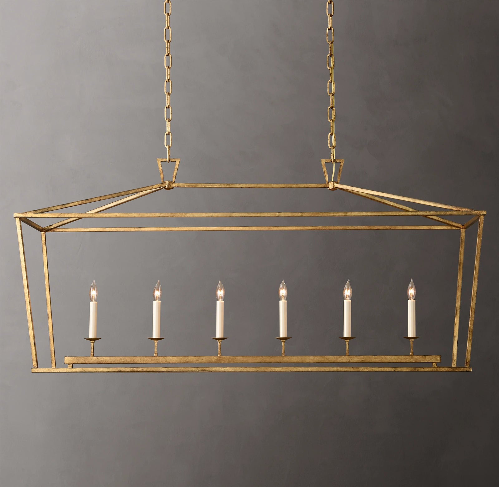 WOMO Candelabra Rectangular Lantern Chandelier – Openwork