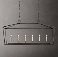 WOMO Candelabra Rectangular Lantern Chandelier – Openwork