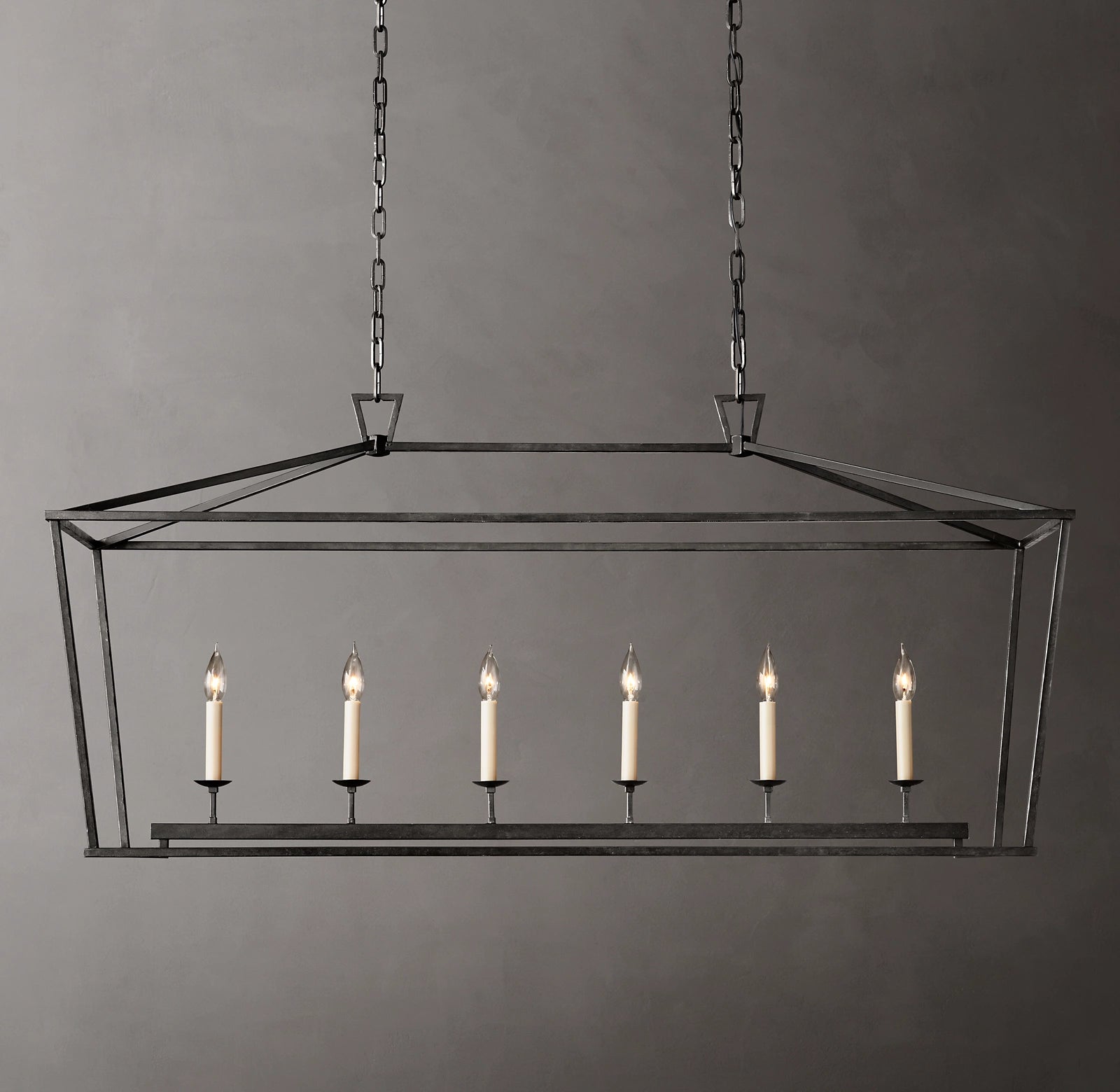 WOMO Candelabra Rectangular Lantern Chandelier – Openwork