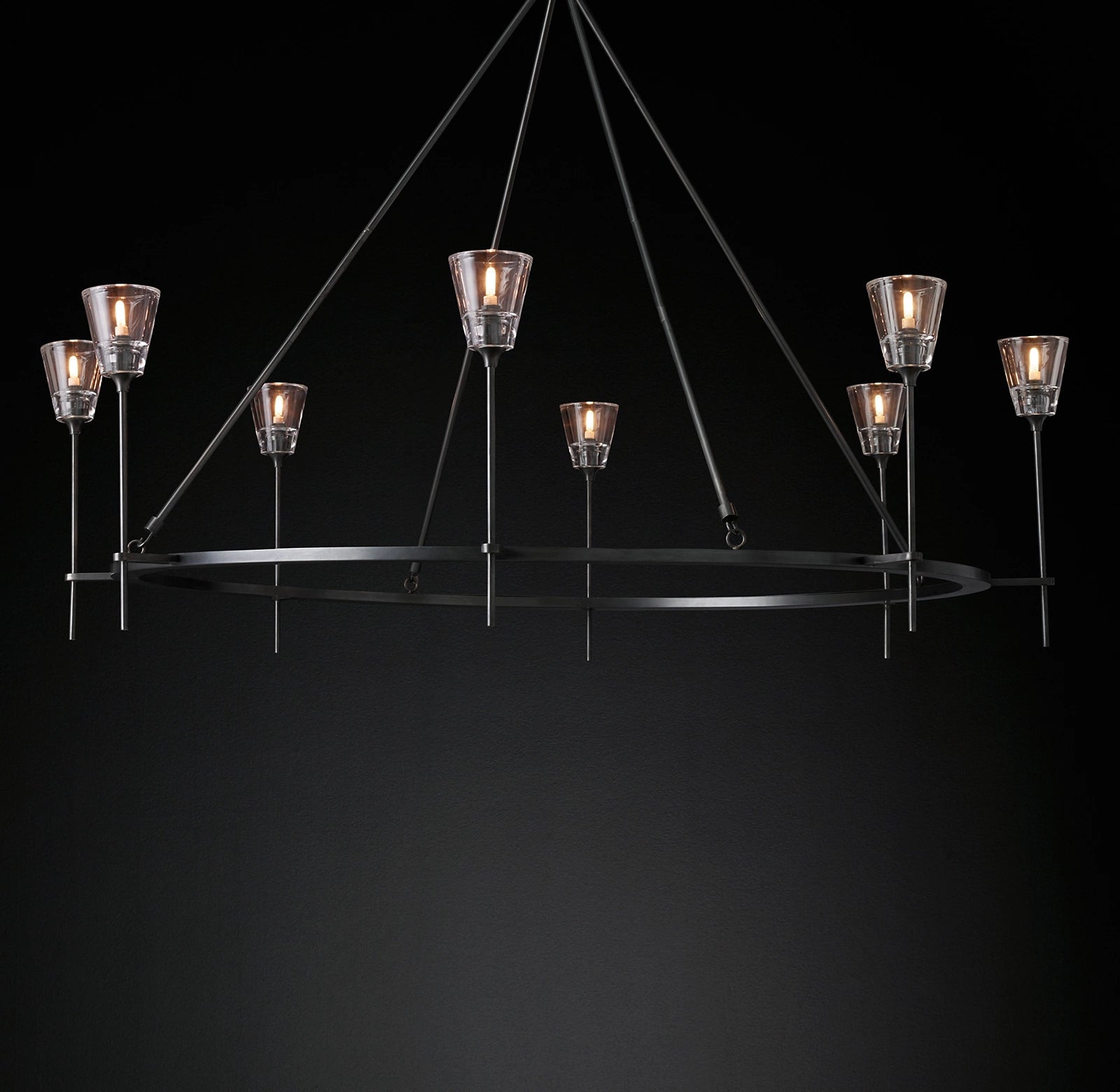 WOMO Torch Round Chandelier - Verre