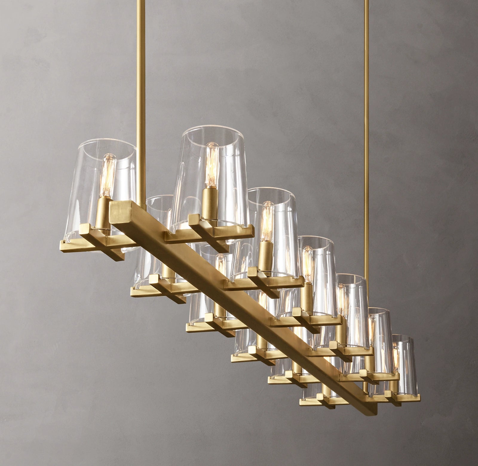WOMO Hurricane Candle Linear Chandelier - Pauillac
