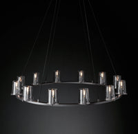 WOMO Hurricane Candle Ring Chandelier - Pauillac