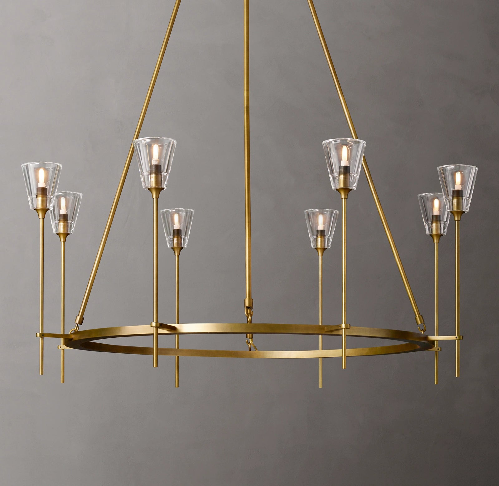 WOMO Torch Round Chandelier - Verre