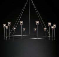 WOMO Torch Round Chandelier - Verre