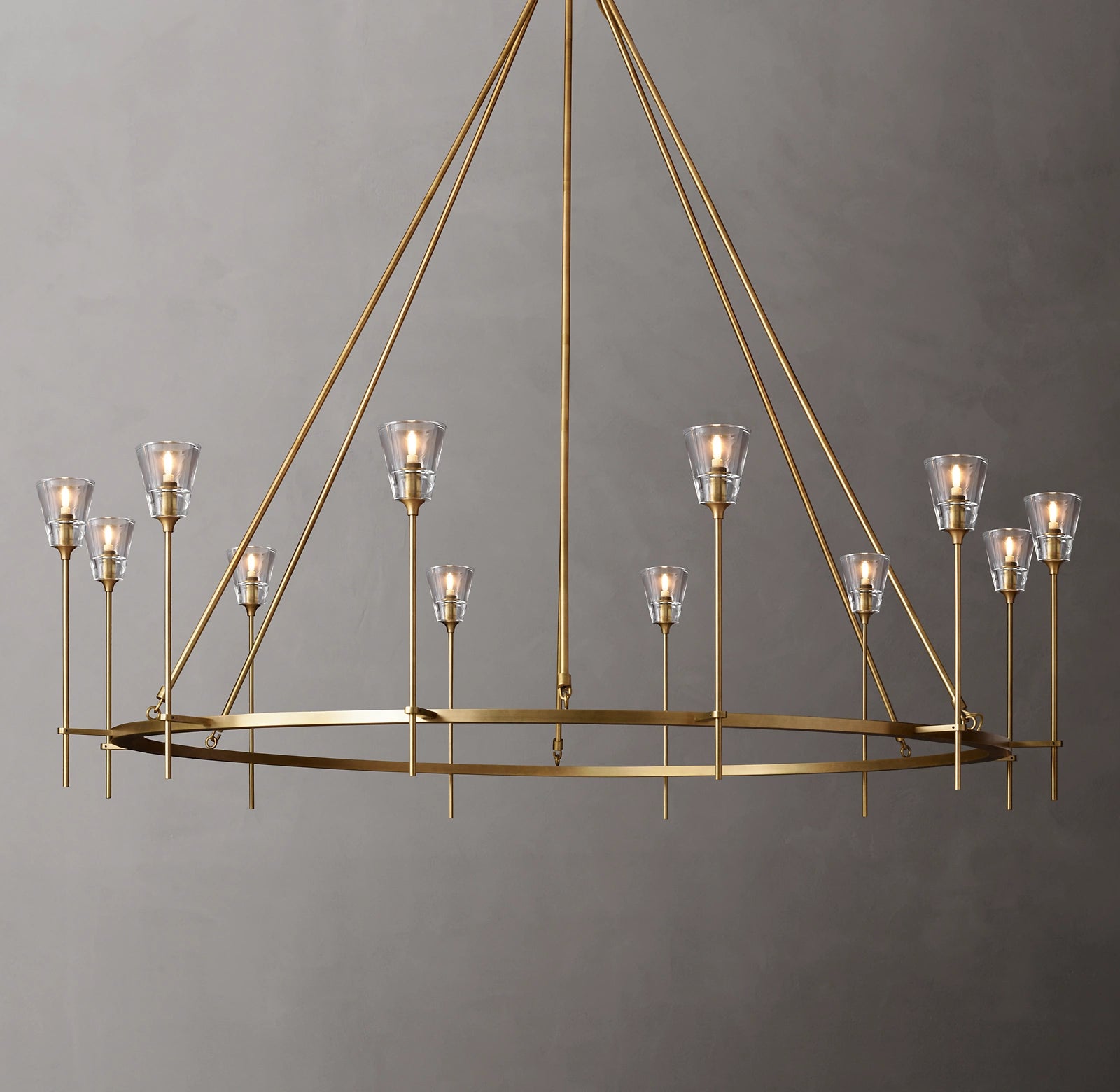 WOMO Torch Round Chandelier - Verre
