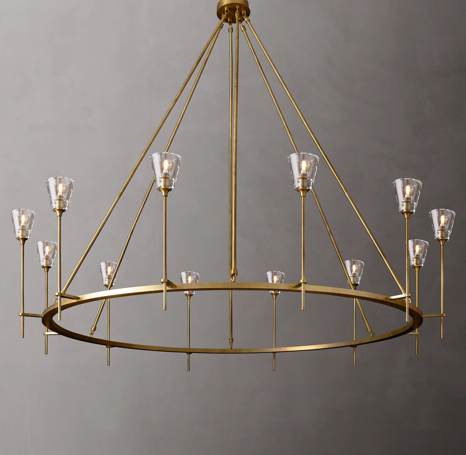 WOMO Torch Round Chandelier - Verre