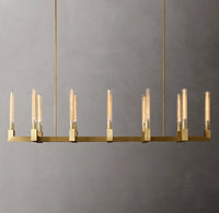 WOMO Fluted-Glass Candlestick Linear Chandelier - Cannele
