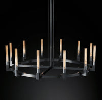 WOMO Fluted-Glass Candlestick Round Chandelier - Cannele