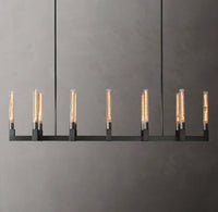 WOMO Fluted-Glass Candlestick Linear Chandelier - Cannele