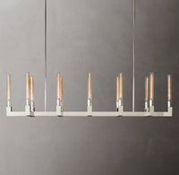 WOMO Fluted-Glass Candlestick Linear Chandelier - Cannele