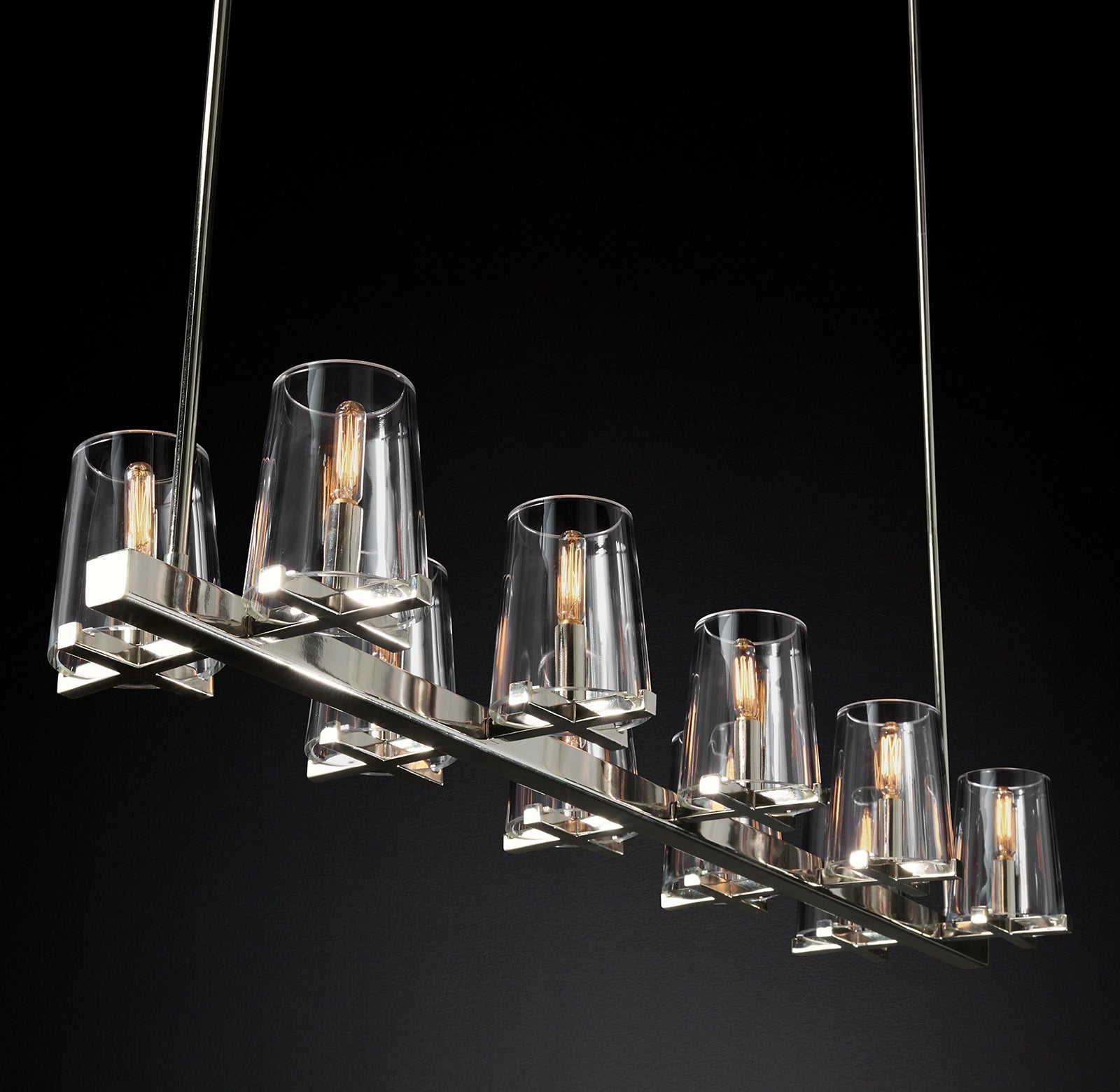 WOMO Hurricane Candle Linear Chandelier - Pauillac