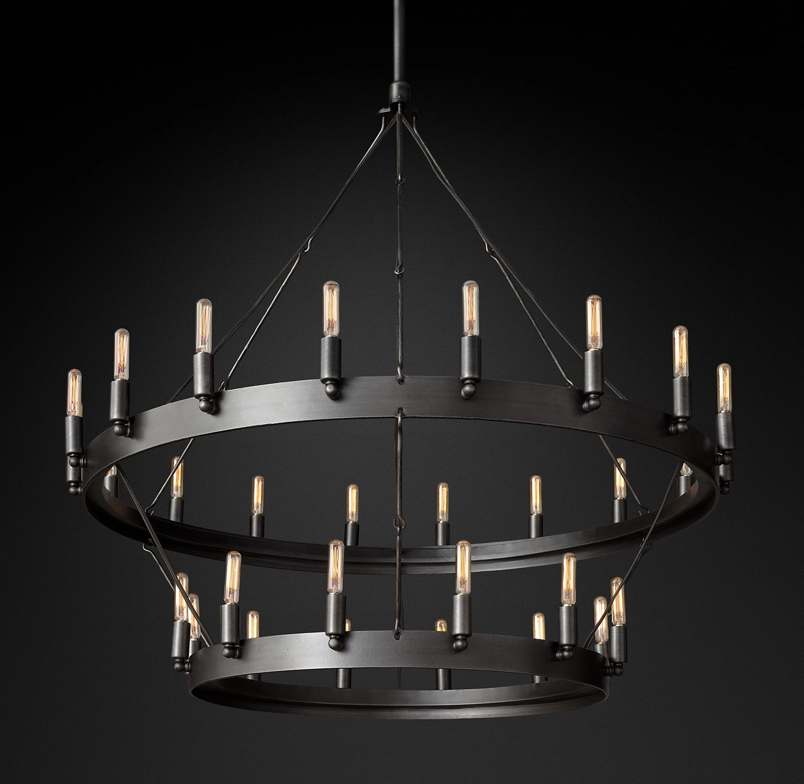 WOMO Vintage Filament Tubular Candle Tiered Chandelier - Camino