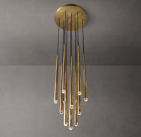 WOMO Pin Cascading Round Chandelier - Aquitaine