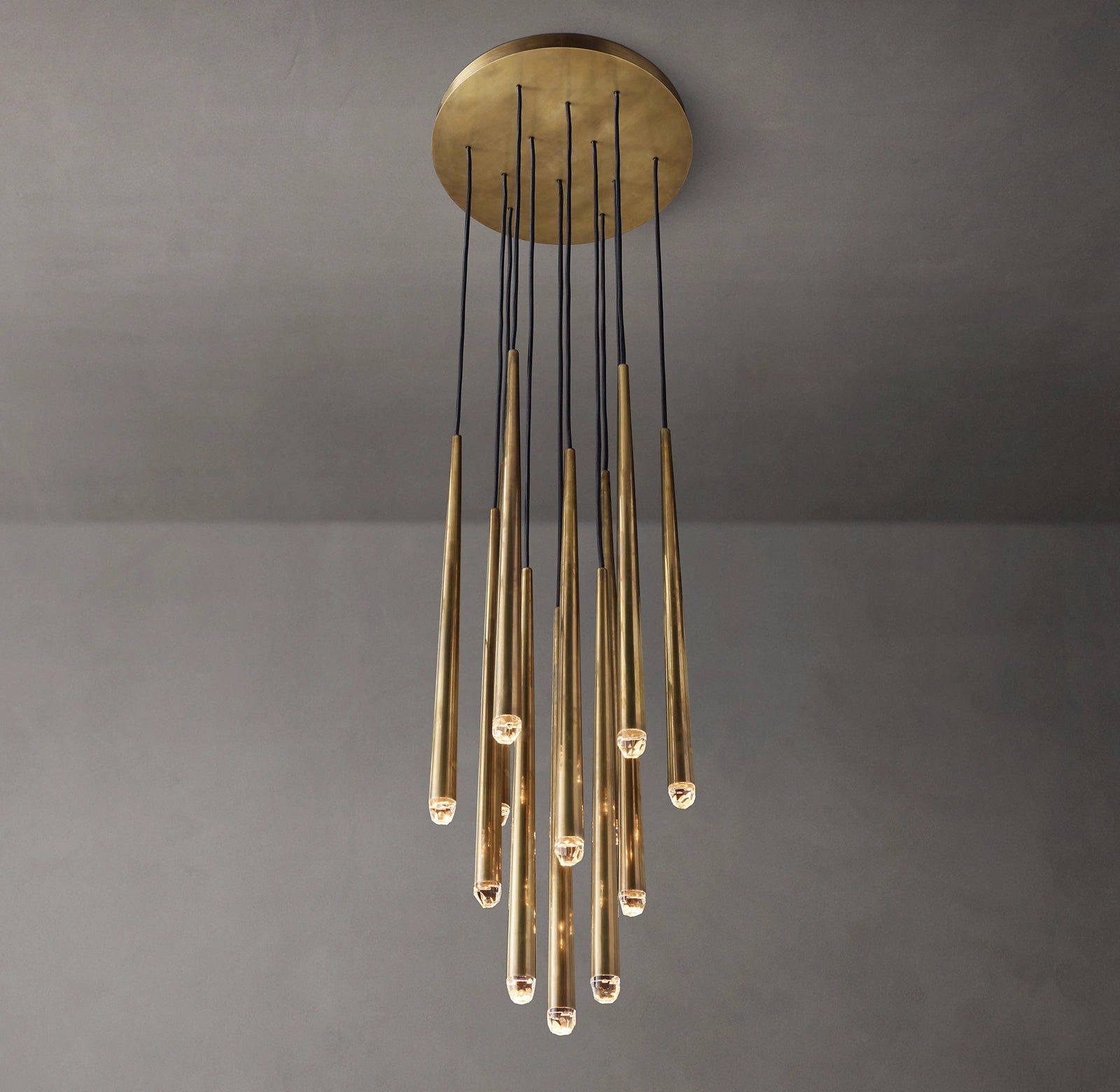 WOMO Pin Cascading Round Chandelier - Aquitaine