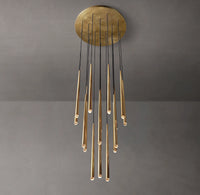 WOMO Pin Cascading Round Chandelier - Aquitaine
