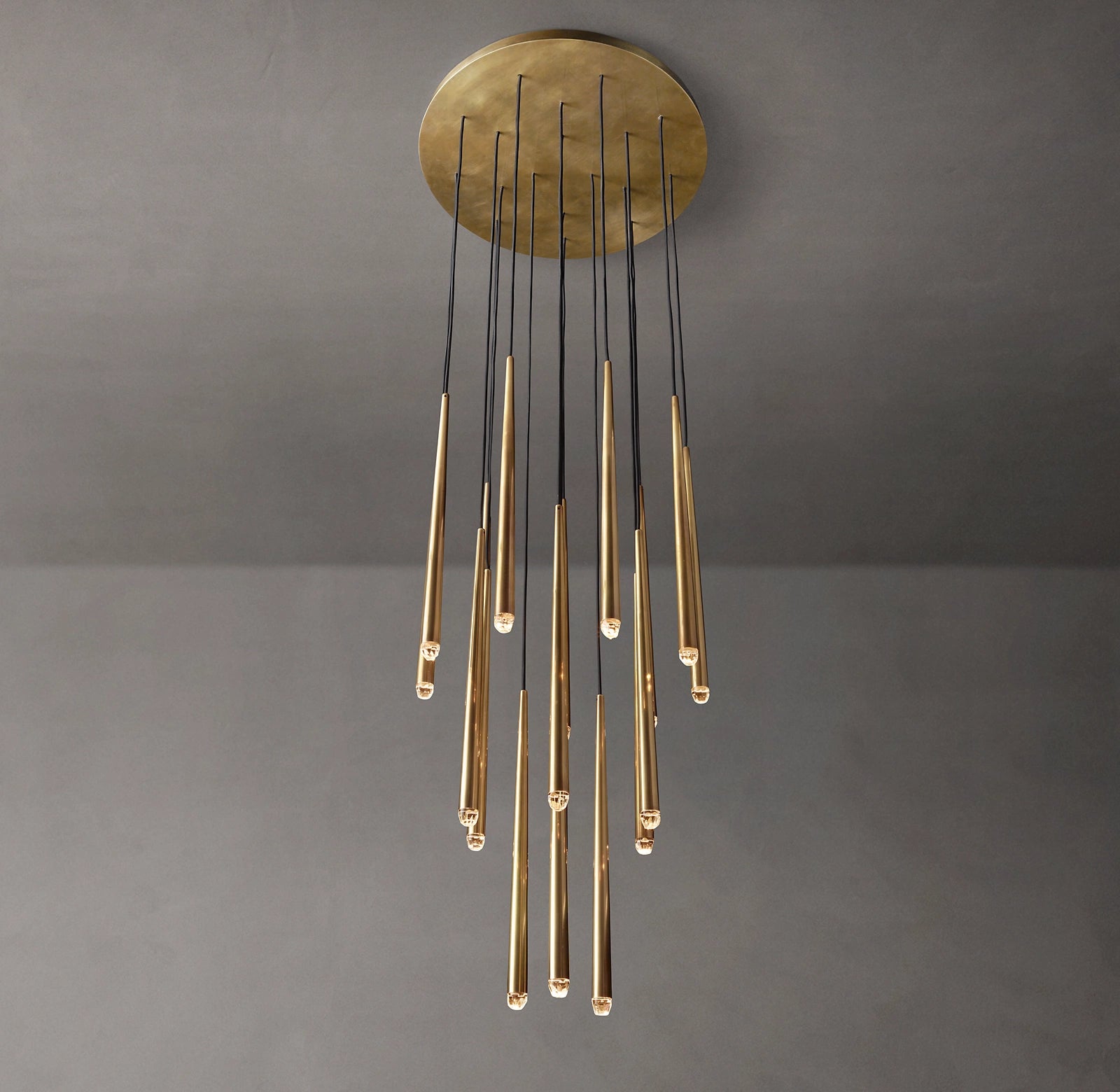 WOMO Pin Cascading Round Chandelier - Aquitaine