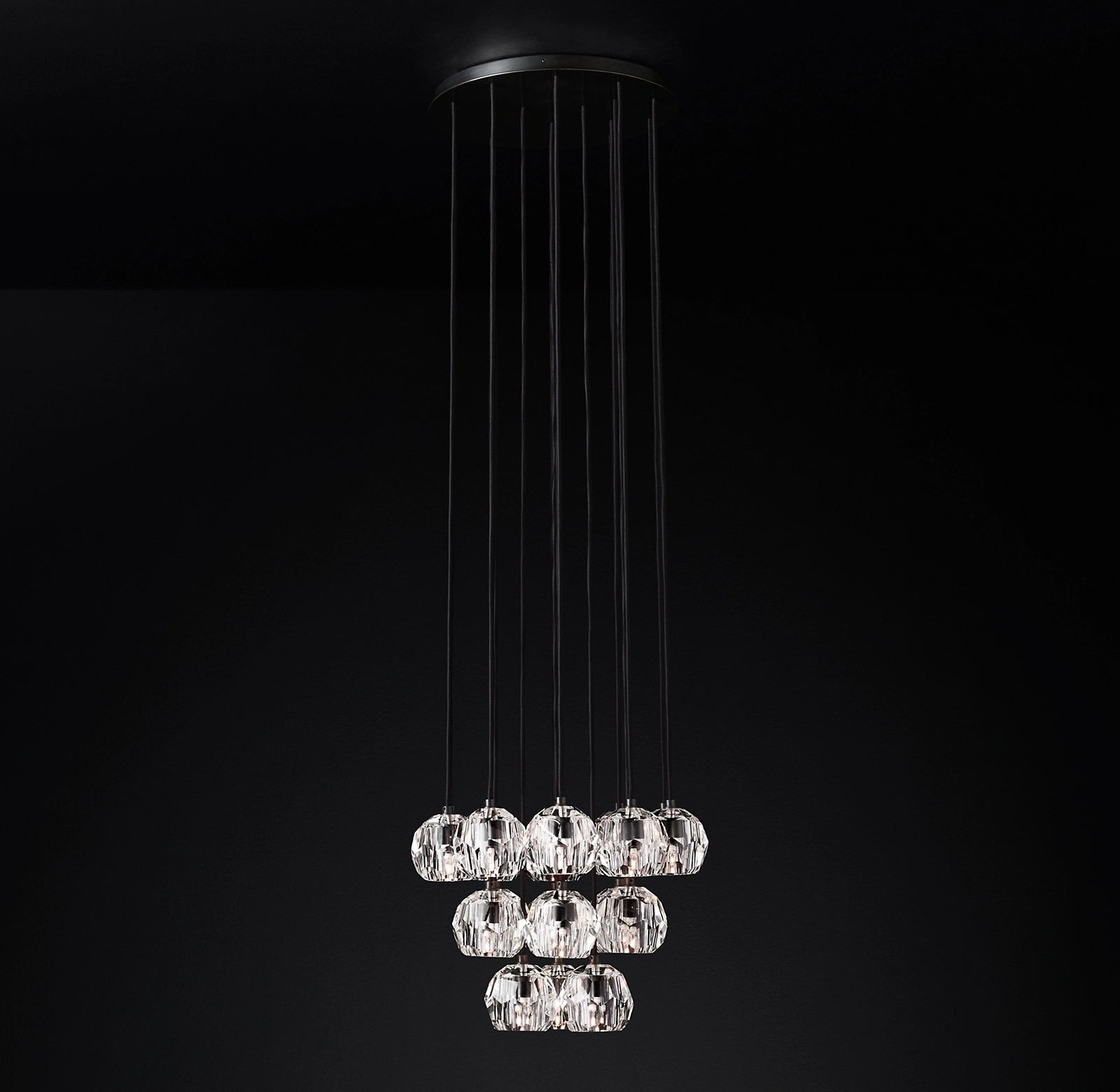 WOMO Crystal Cluster Chandelier – Boule