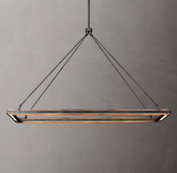 WOMO Forged Iron Rectangular LED Chandelier - Peralta