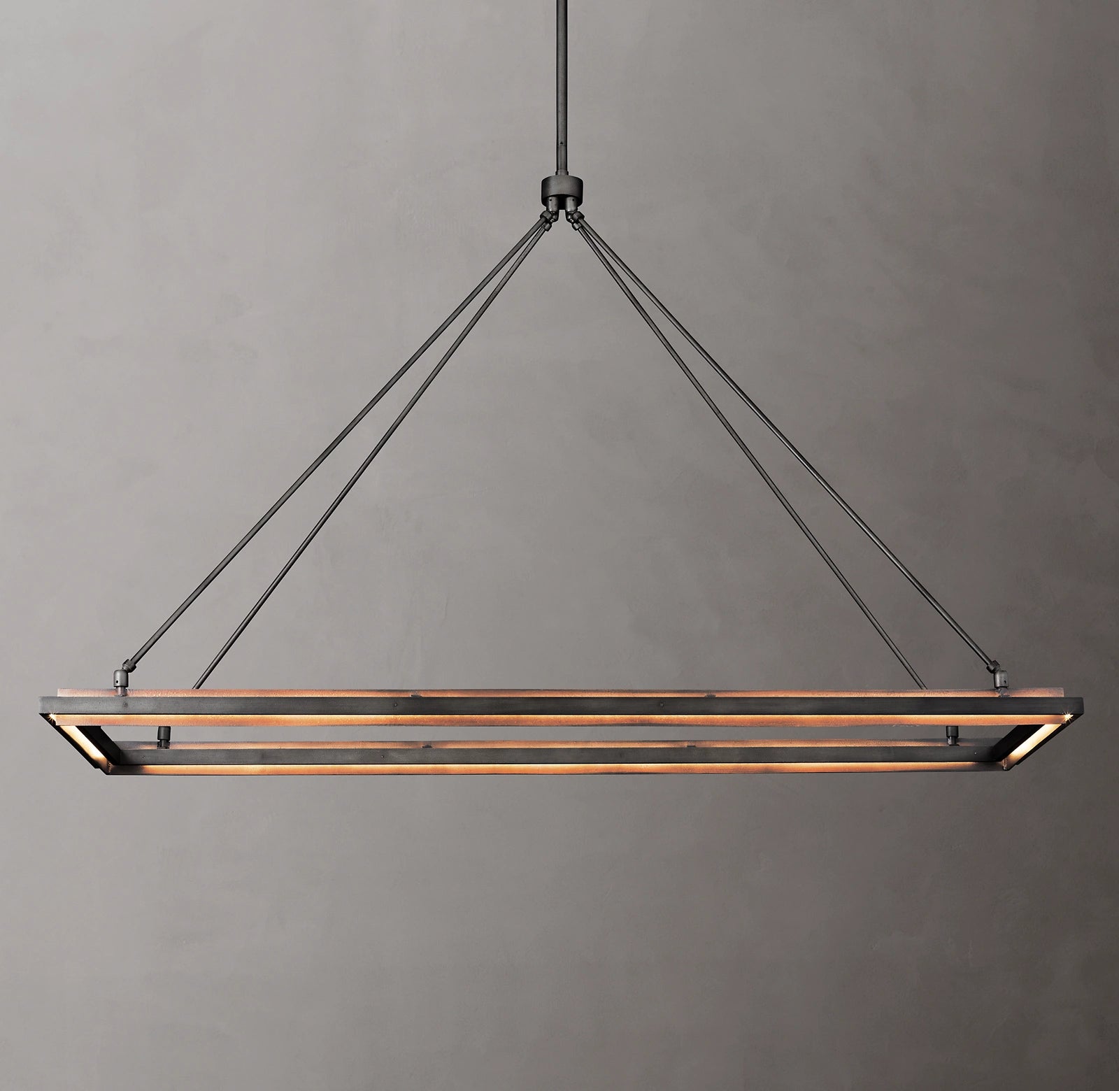WOMO Forged Iron Rectangular LED Chandelier - Peralta